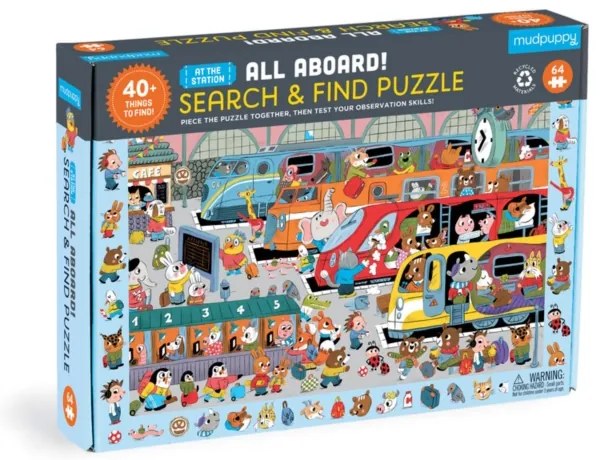 Puzzle Hľadaj a Nájdi Vlaková stanica 64ks