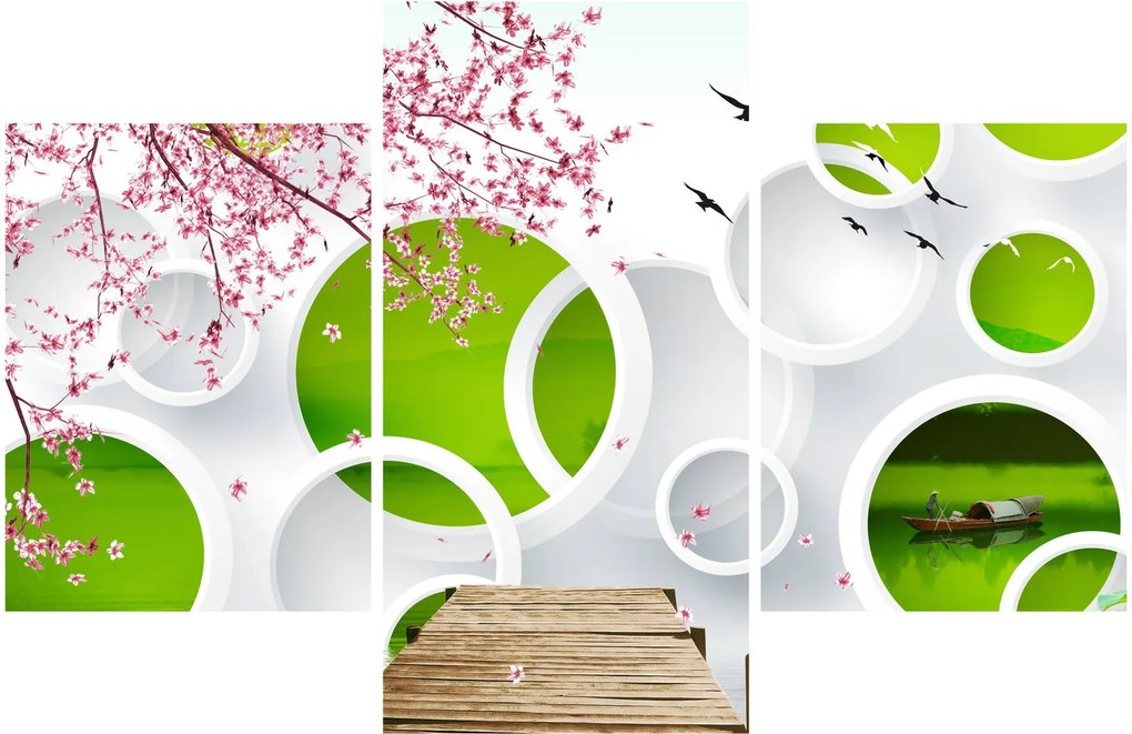 Obraz - Mólo nad jazerom (90x60 cm)