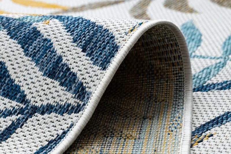 Dywany Łuszczów Kusový koberec Cooper Sisal Leaves 22251 ecru/navy - 140x190 cm