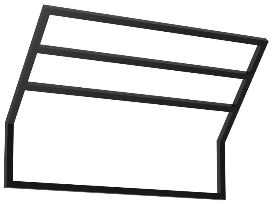 Nástenný vešiak na uteráky 37x60 cm čierna