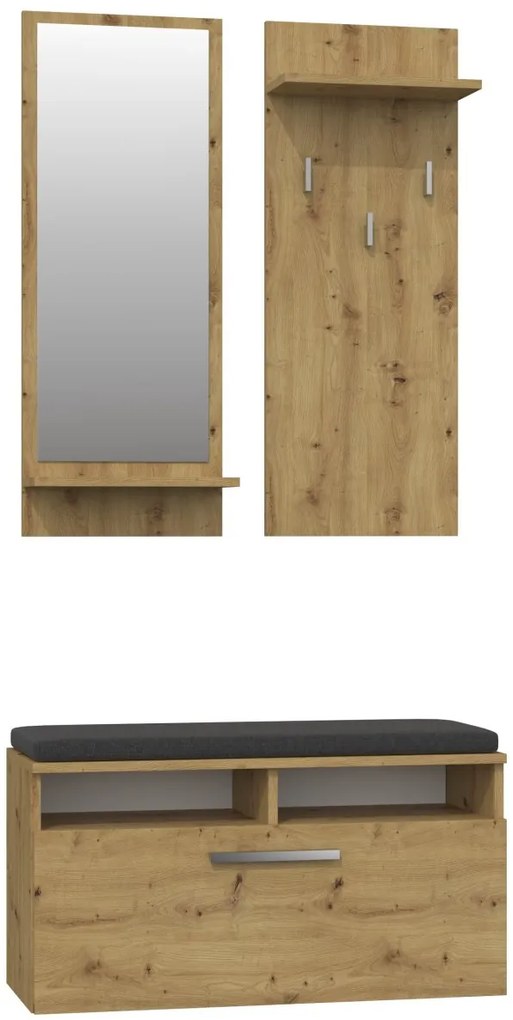 Shoptop Predsieňová stena RIVA hnedá