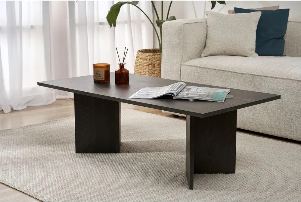 Čierny matný konferenčný stolík 60x119 cm Sabin – Kalune Design