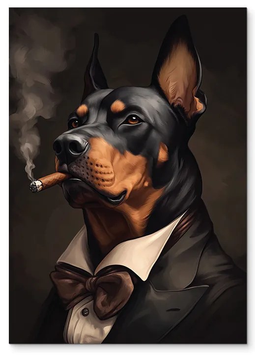 drevko | Moderný obraz Doberman boss