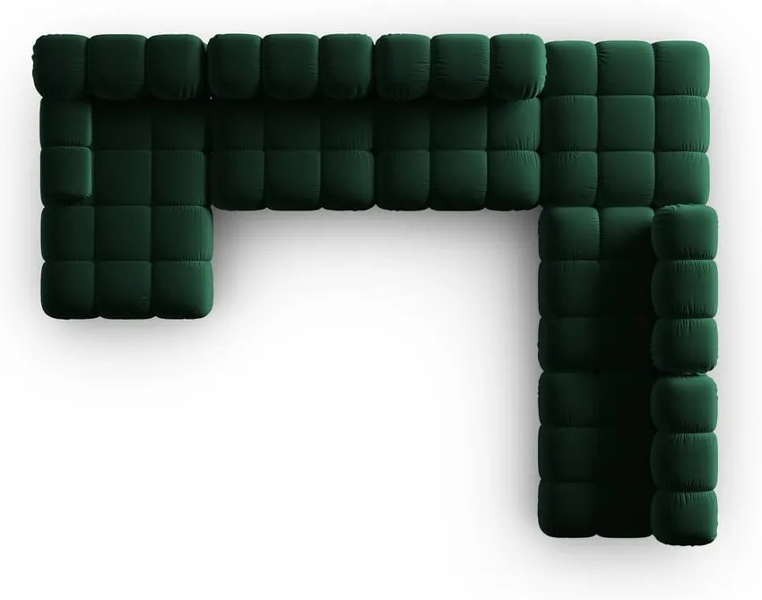 Zelená zamatová pohovka 379 cm Bellis – Micadoni Home
