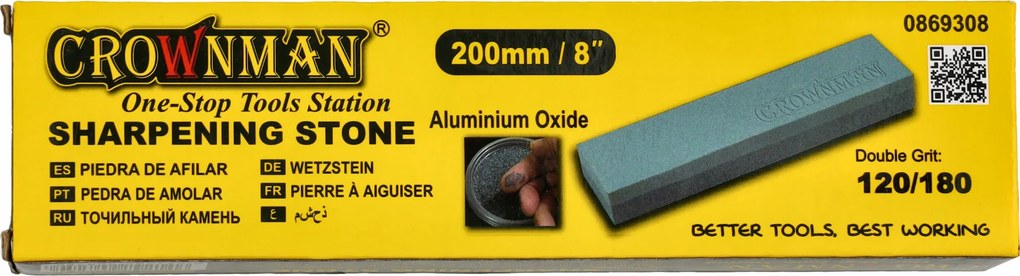 CROWNMAN Brúska na brúsenie nožov, kos, nožníc, DOUBLE, 200 mm