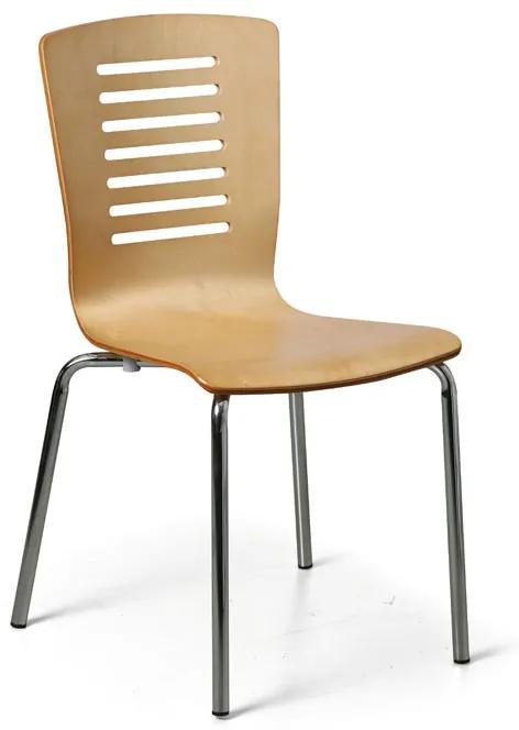 Drevená jedálenská stolička LINES 3+1 ZADARMO, orech