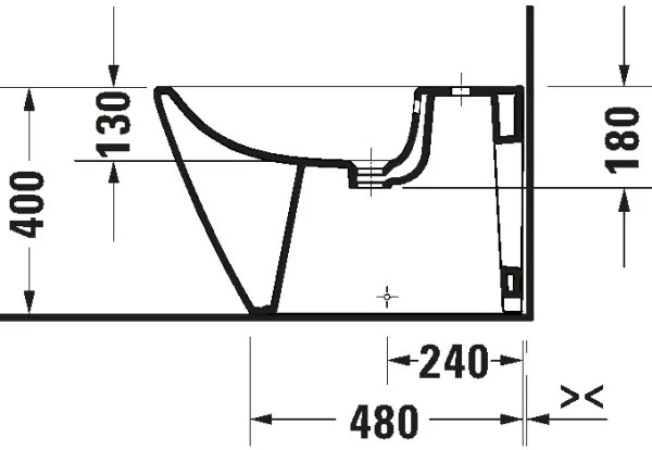 Duravit 2294100000 - Voľne stojací bidet D-NEO keramika/lesklá biela