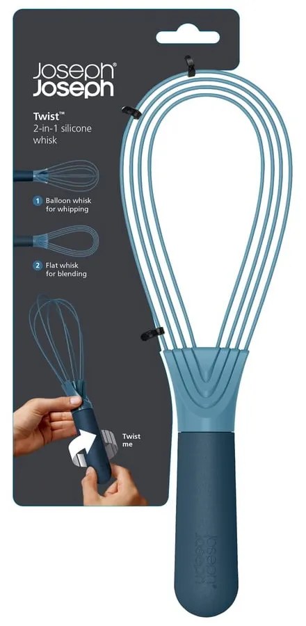 Modrá skladacia metlička Joseph Joseph Twist Whisk Sky