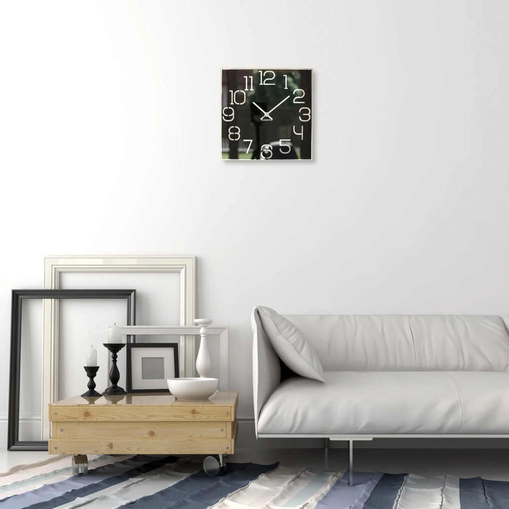 Dekorstudio Moderné nástenné hodiny DIGIT čierne - 50cm