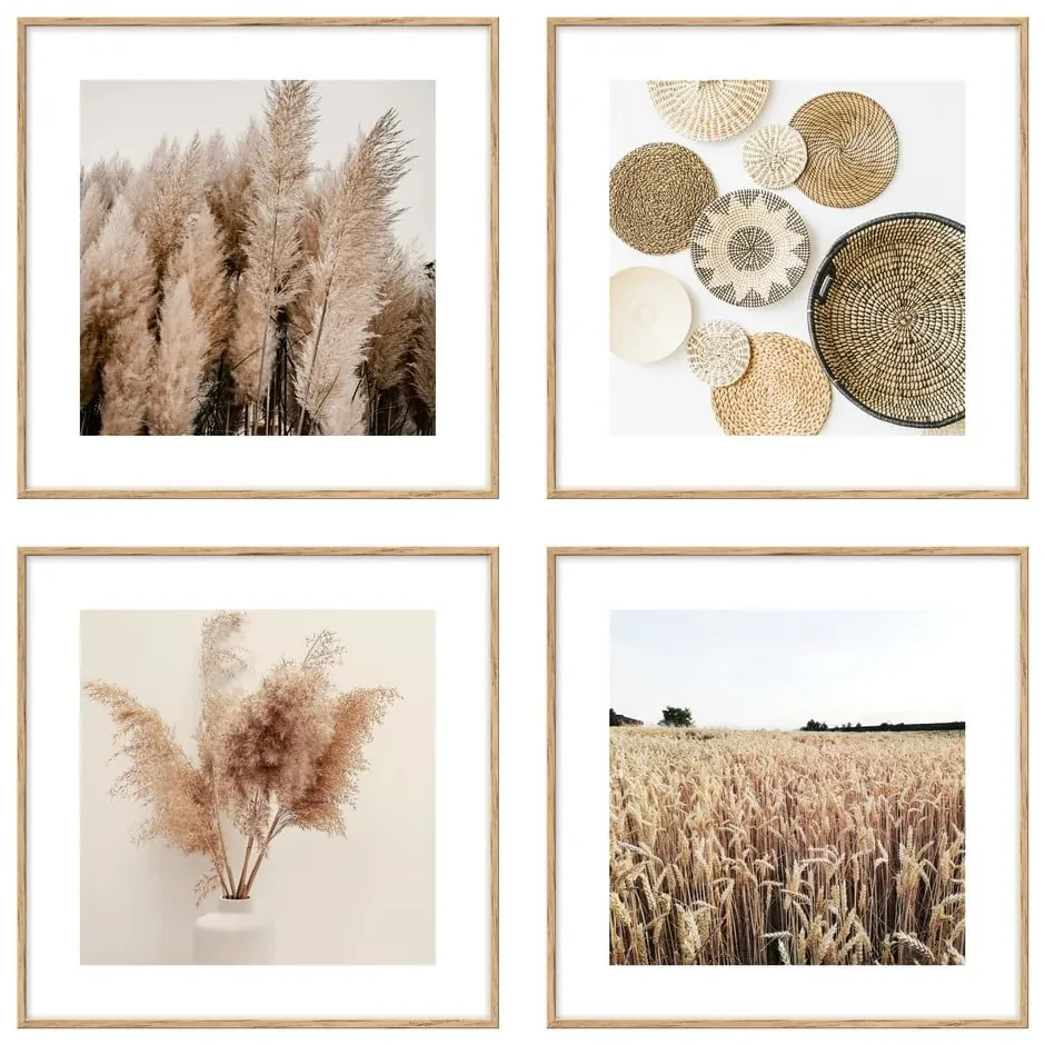Plagáty v ráme 4 ks 30x30 cm Aesthetic