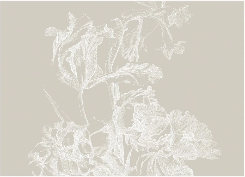 Vliesová tapeta Engraved Flowers