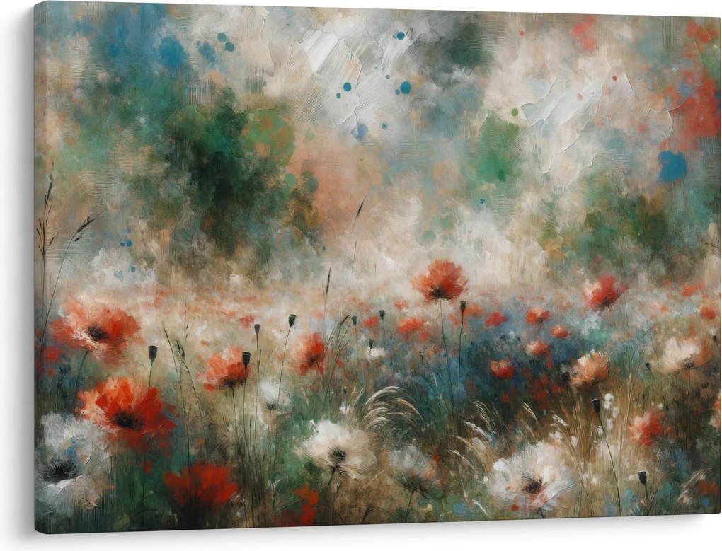Obraz – Abstrakcia poľa s makmi (70x50 cm)