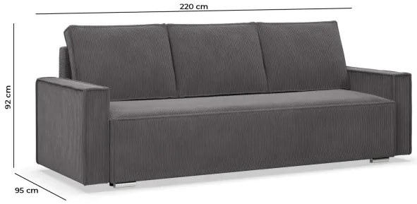 Trojmiestna rozkladacia sedačka NOTO béžová