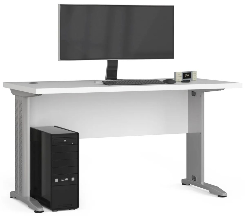 Voľne stojaci počítačový stôl BM-135 biely