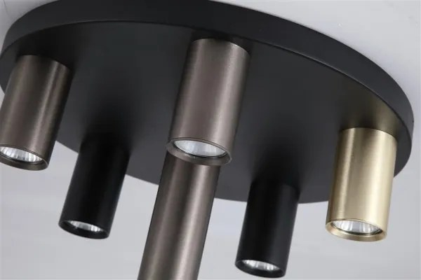 Searchlight 50570-6BK - Stropné svietidlo TUBES 6xGU10/10W/230V pr. 40 cm