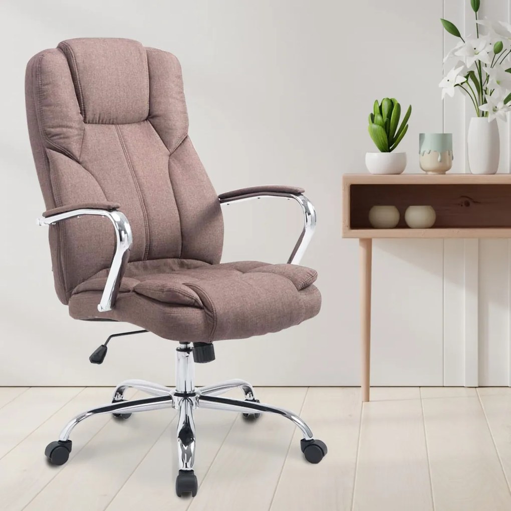 Design-Shop Kancelárska XXL stolička Xanthy látka - Hnedá
