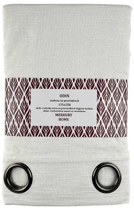 Záves Odin na priechodkách 135x250 ecru Merkury Home