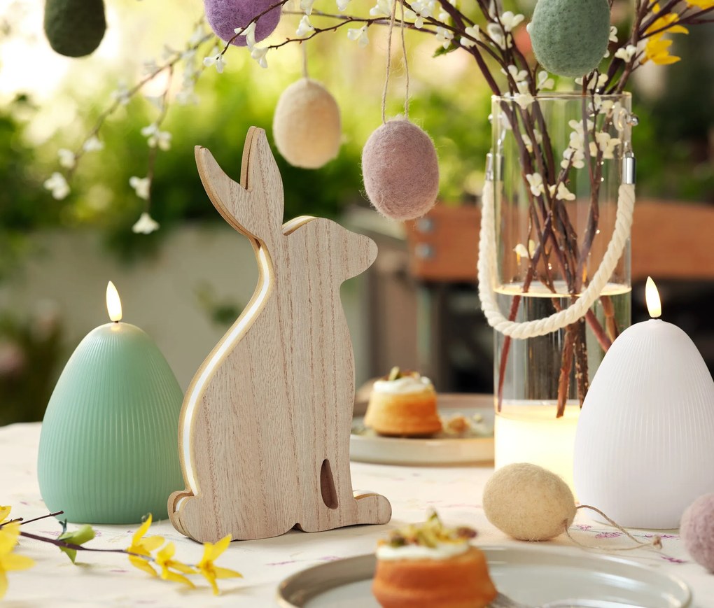 Sviečky z pravého vosku s LED, 2 ks