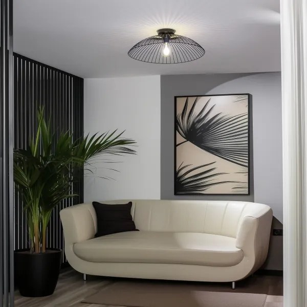 Brilagi - LED prisadený luster CERIA WIRE 1xE27/40W/230V pr. 60 cm čierna