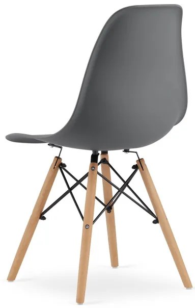 Set dvoch jedálenských stoličiek OSAKA tmavosivé (hnedé nohy) 2ks