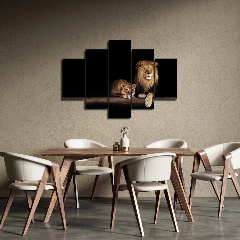 Obraz - Lev a levice (150x105 cm)