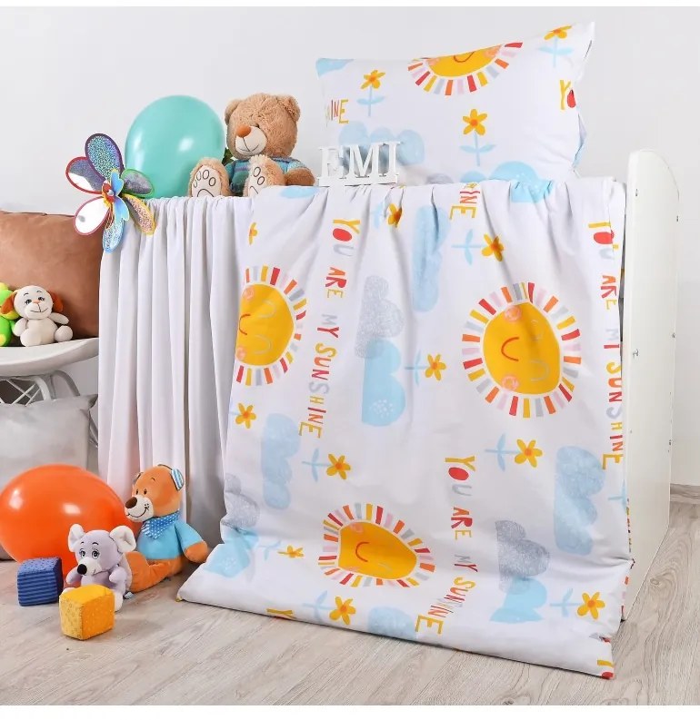Obliečky detské bavlnené Sunny EMI, Štandardný set jednolôžko obsahuje 1x 140x200 + 1x 70x90