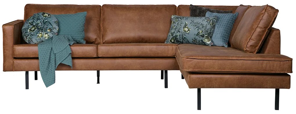 BePureHome Rodeo kožená rohová sedačka - Koňak, Ľavá