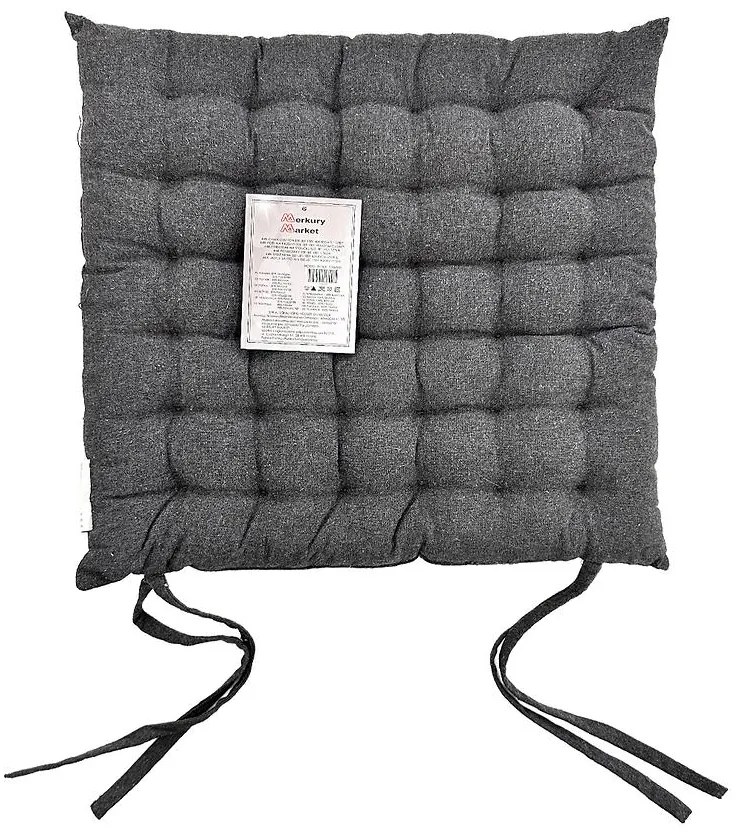 Poduška na stoličku SSE-JBT-1001 40x40 cm tmavosivá