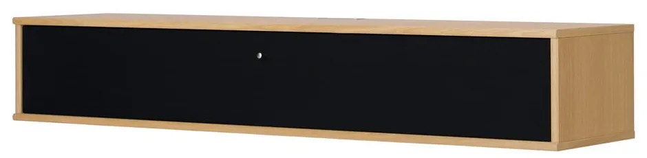 TV stolík v dekore duba v čierno-prírodnej farbe 133x22 cm Mistral – Hammel Furniture