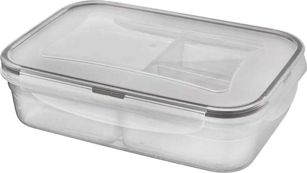 ORION Krabička na jedlo tesniaca so 4 klipmi, 3 sekcie, 1 L, 21x15x6cm