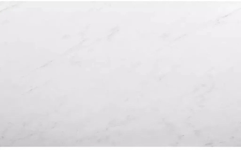 AKCIA Čierny jedálenský stôl RAMOD 100x60 cm, biely mramorový dekor II. akosť