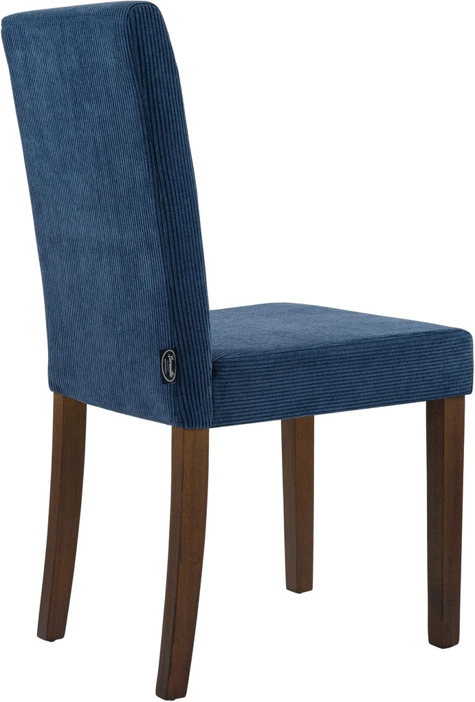 Sada 2 ks jedálenských stoličiek Ina látka cord, antik tmavá - modrá