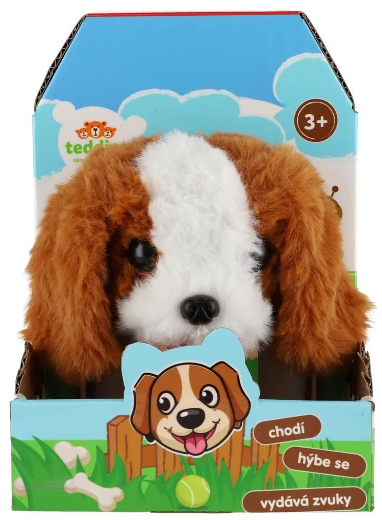 Teddies Pes Max 15 x12 cm na batérie so zvukom a pohybom