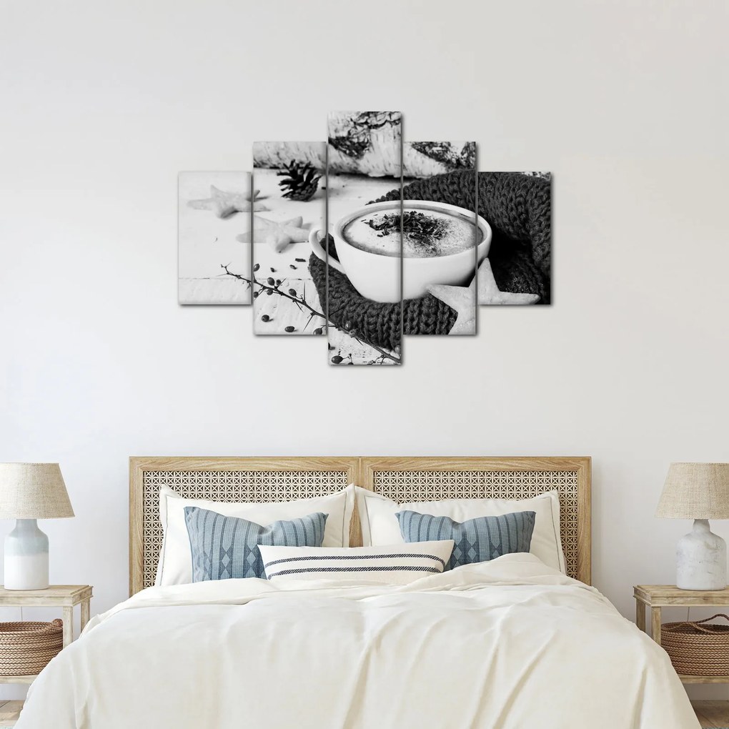 Obraz - Zimné cappuccino (150x105 cm)