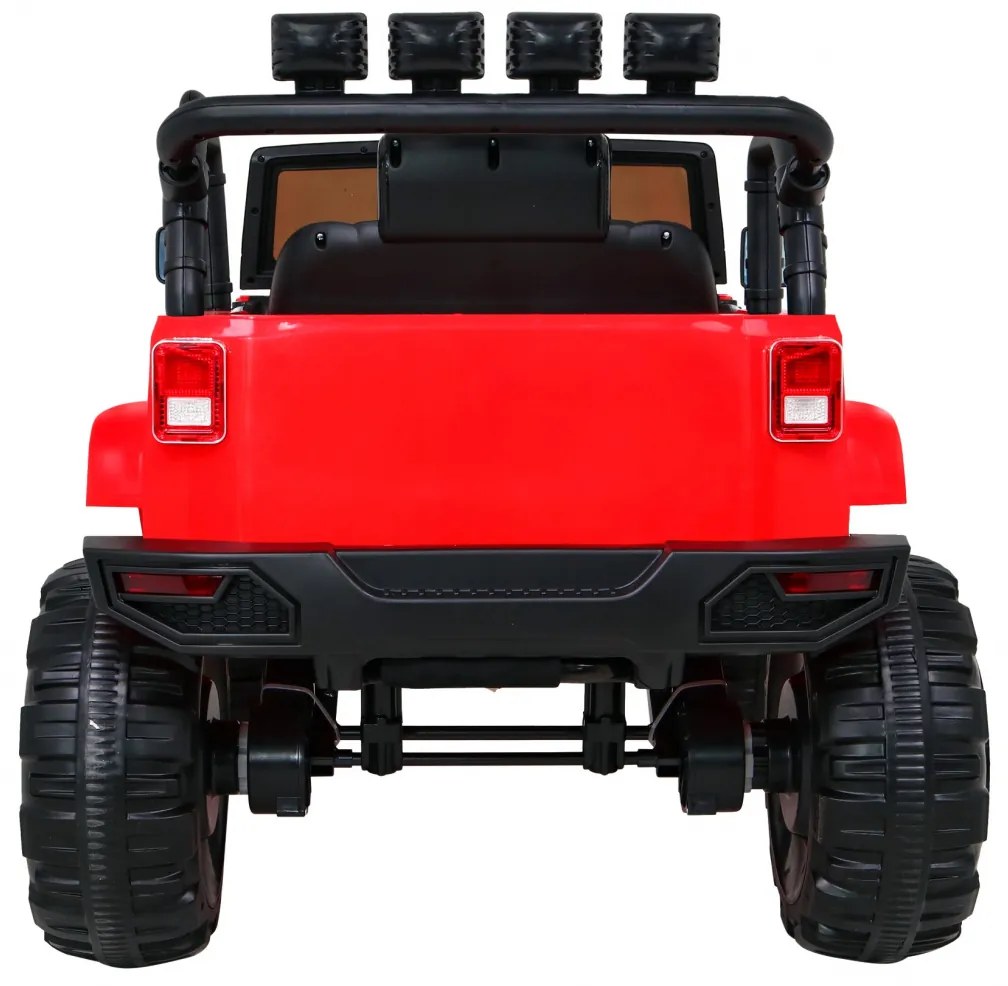 RAMIZ ELEKTRICKÉ AUTÍČKO JEEP ALL TERRAIN - NELAKOVANÉ - ČERVENÉ - 2 x 45W - 12V/7Ah - 2022