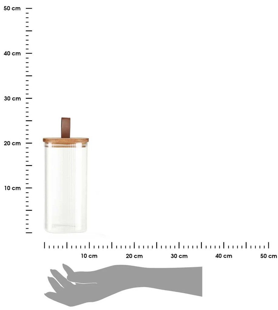 Skleněná dóza na potraviny All in One 1500 ml čirá