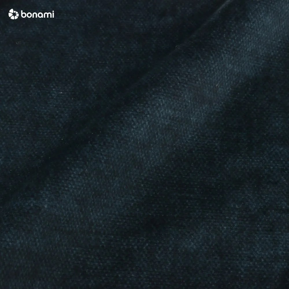 Tmavomodrá čalúnená dvojlôžková posteľ s úložným priestorom s roštom 180x200 cm Jade – Bobochic Paris