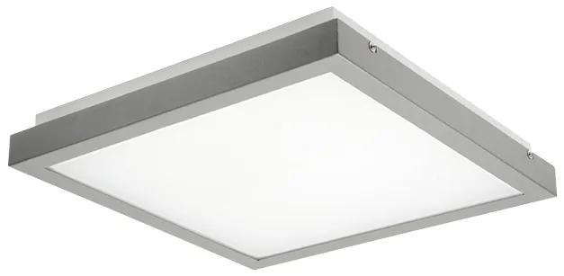 KANLUX Prisadené LED stropné osvetlenie TYBIA, 38W, denná biela, 41x41cm, hranaté, šedobiele