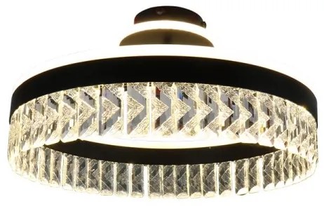 LED Stmievateľný prisadený luster LED/75W/230V 3000-6500K čierna + diaľkové ovládanie