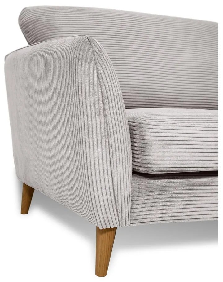 Svetlosivá menčestrová pohovka 170 cm Paris – Scandic