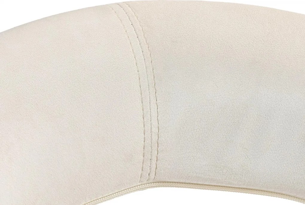 Barová stolička Olinda - zamat, čierny rám - krémová