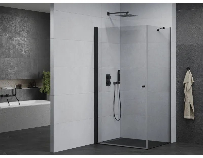 Mexen Pretoria sprchovací kút 90x100cm, 6mm sklo, čierny profil-číre sklo, 852-090-100-70-00