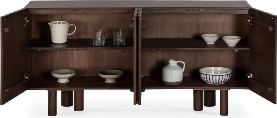 Hnedá komoda z mangového dreva 160x80x40 cm Tamira – MOME