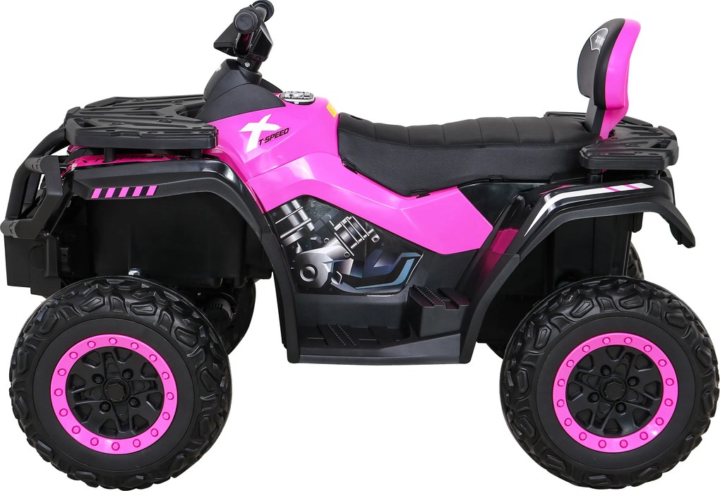 Ramiz Štvorkolka XT-Speed pre deti Ružová + 4x4 + EVA + Pomalý štart + MP3 rádio + LED