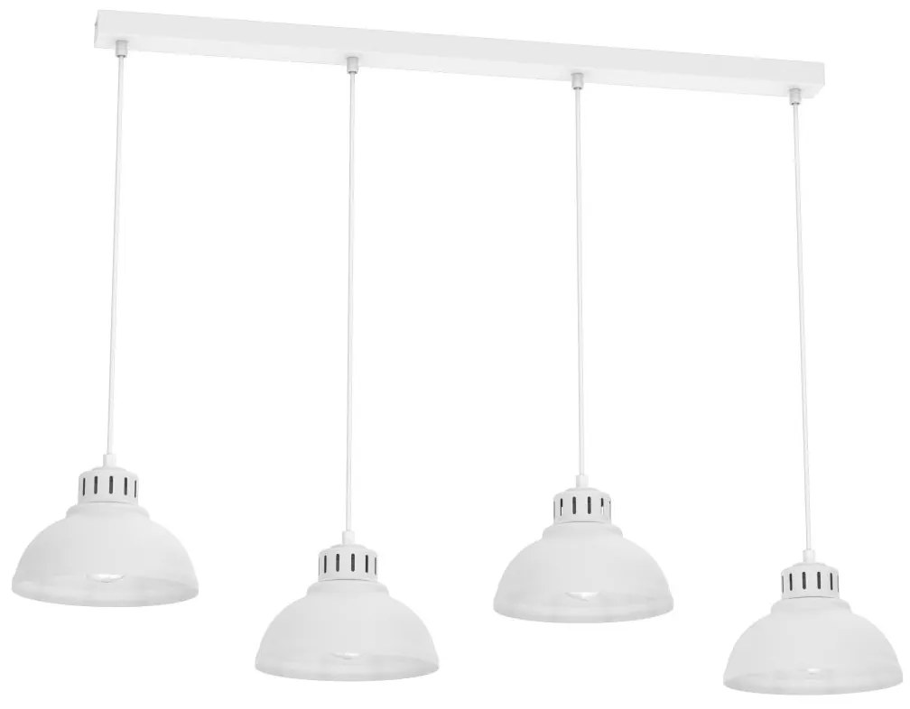 Luster na lanku SVEN 4xE27/15W/230V biela
