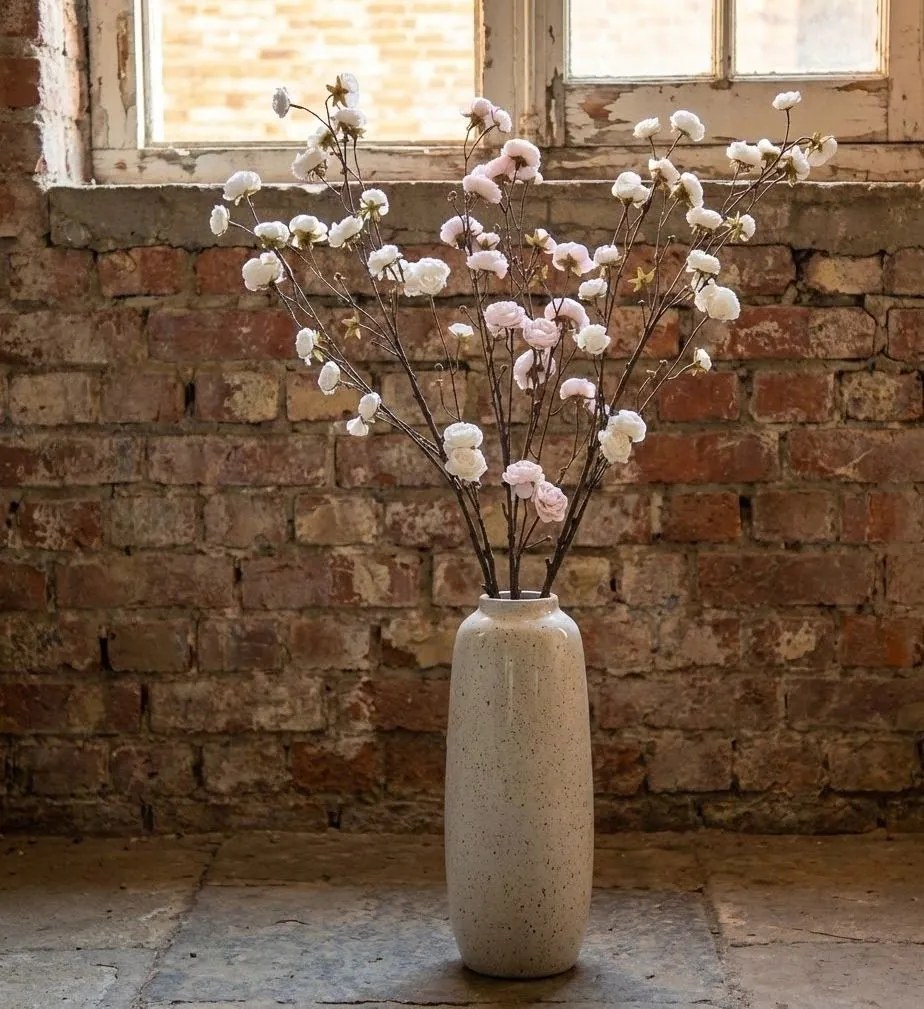 Dekoračná vetvička čerešňa s bielymi kvetmi Cherry Blossom - 15*15*115 cm
