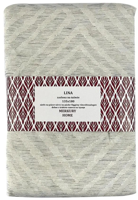 Záves na páske Lina 135x180 sv.šedá Merkury Home