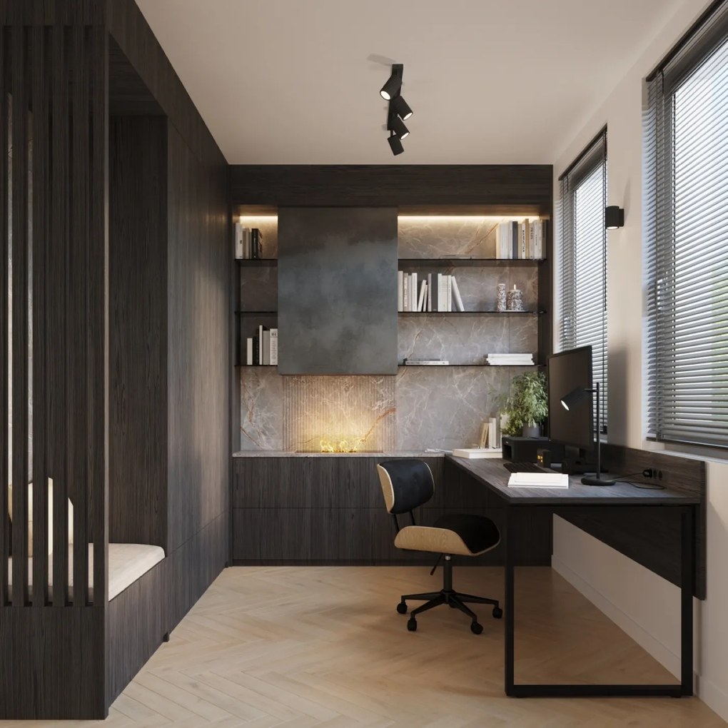 Nástenné svietidlo Karbon, 1x čierne kovové tienidlo, (10 cm)