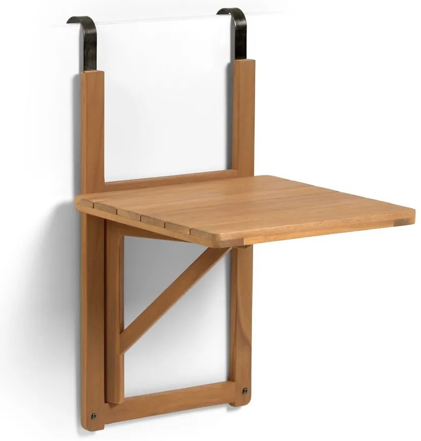 Závesný balkónový stolík z masívneho dreva 40x42 cm Amarilis – Kave Home