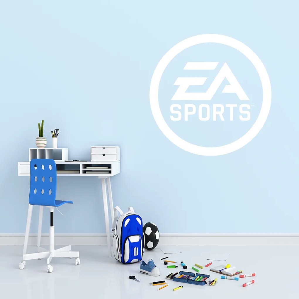 Veselá Stena Samolepka EA Sports Farba: čierna, Veľkosť: 100 x 100 cm